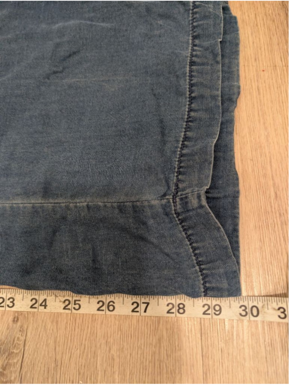 Women's American Eagle Blue Wide Leg Trousers Sz 8 lightweight denim jeans style - Picture 9 of 9